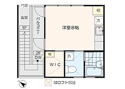 コートヤードEAST ワンルームの間取図画像