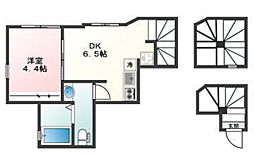 グランツコート目白 3階1DKの間取り