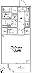 RenaissanceCourt高田馬場Calme 1Kの間取図画像
