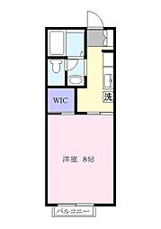 パルモS 1Kの間取図画像