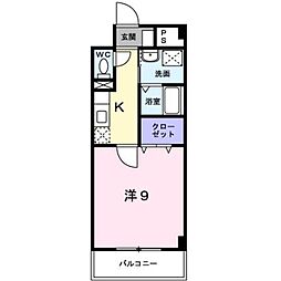 グランシエスタ 1Kの間取図画像