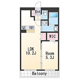 ユーミー三葛 1LDKの間取図画像