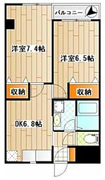 フェニックス鷺沼 2DKの間取図画像