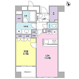 グランカーサ銀座イースト 1LDKの間取図画像