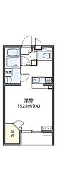 レオネクストシャンエトワール 1Kの間取図画像