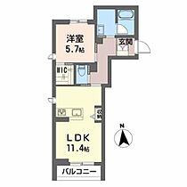 ソッリーソ蒲町 201 ｜ 宮城県仙台市若林区蒲町東5-1（賃貸マンション1LDK・2階・46.33㎡） その2