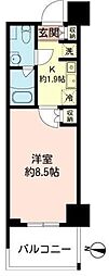 MFPRコート木場公園 1Kの間取図画像
