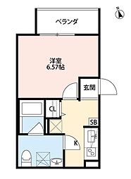 IoTアパートメント徳庵 1Kの間取図画像