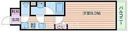 MDI.JEsakaCourt 1Kの間取図画像