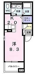 DKISECHO ワンルームの間取図画像
