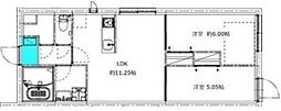 モンテパラッツォ大森山王 2LDKの間取図画像