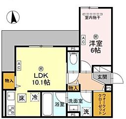 クレスト平野南 2階/-