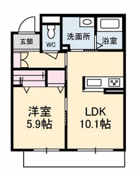 Ｌａ　ｌｕｃｅ 102｜香川県高松市東山崎町(賃貸マンション1LDK・1階・42.08㎡)の写真 その2