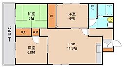 ルミエール北栄 3LDKの間取図画像