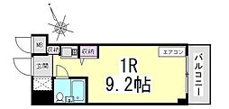 パレス川端 ワンルームの間取図画像