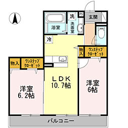 グランシューズ 2LDKの間取図画像