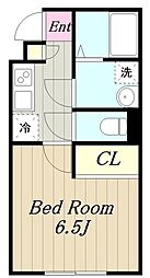 カインドネス厚木旭町II0 1Kの間取図画像