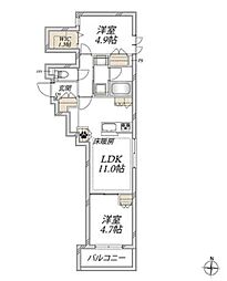Lea Maison 2LDKの間取図画像