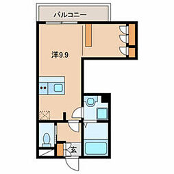 アテナ稲毛 ワンルームの間取図画像