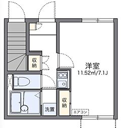 レオネクストプロミネンス 1Kの間取図画像