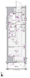 PREMIUMCUBE上野 2Kの間取図画像