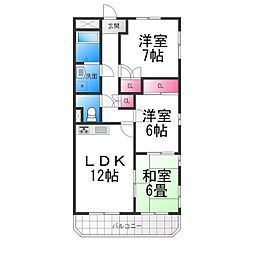 エアリス 3LDKの間取図画像
