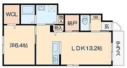 Casa千栄 1LDKの間取図画像