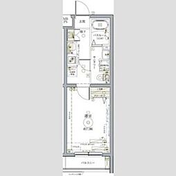 クレヴィスタ練馬武蔵関 1Kの間取図画像
