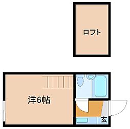 メゾン八幡A 1Kの間取図画像