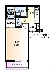 フジパレス吹田東2番館 1Kの間取図画像