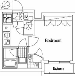 ザ・レジデンス・オブ・トーキョーT12 1Kの間取図画像