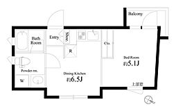 メゾンヒルズ428 1DKの間取図画像