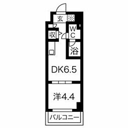 エルフォルテ東京EAST 1DKの間取図画像