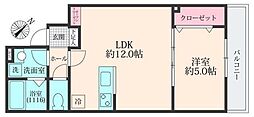 ミリアビタ稲毛東 1LDKの間取図画像
