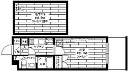 ステージファースト宮崎台 1Kの間取図画像