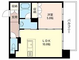 OrchidResidence品川 1LDKの間取図画像