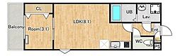 相模原市南区相模台1丁目アパート 1LDKの間取図画像