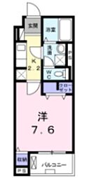 サイドパーク 1Kの間取図画像