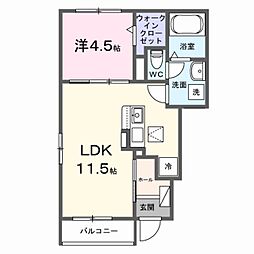 フリーデ プロムナード 1LDKの間取図画像