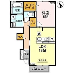 メゾンプランタン 1LDKの間取図画像