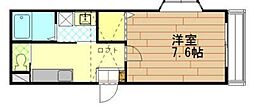 アパートメントハウスワイズ 1Kの間取図画像