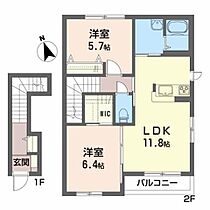 ファミール上田 202 ｜ 岩手県盛岡市中堤町20-20（賃貸アパート2LDK・2階・61.60㎡） その2