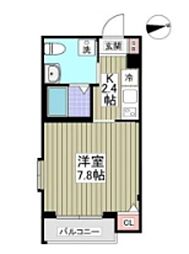 MELDIA西所沢III 1Kの間取図画像