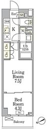 AIFLAT馬込 2Kの間取図画像