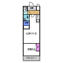 Glanz深井 1LDKの間取図画像
