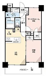 日神パレステージ武蔵小金井 1SLDKの間取図画像