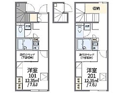 レオパレスパトナ久が原 1Kの間取図画像