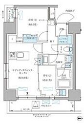 パークアクシス住吉ガーデンスクエア 2LDKの間取図画像