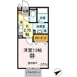 スマートF 1Kの間取図画像