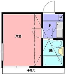 セドルハイム向原 1階1Kの間取り